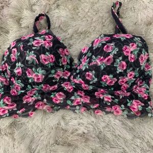 VS pink floral bralette